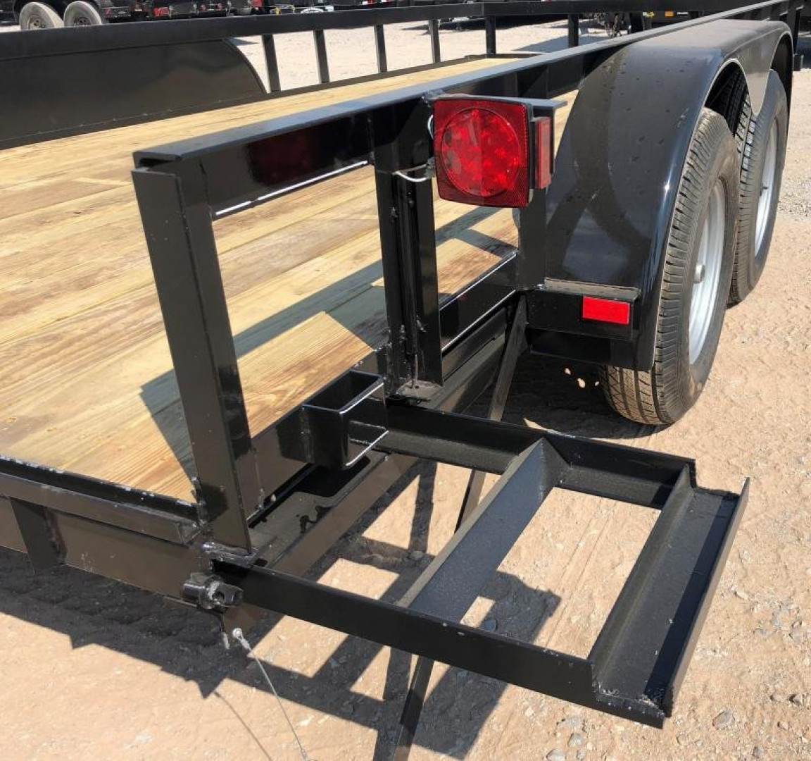 New 2025 Road Boss 77x16 Tandem axle Slide in ramps Utility Trailer