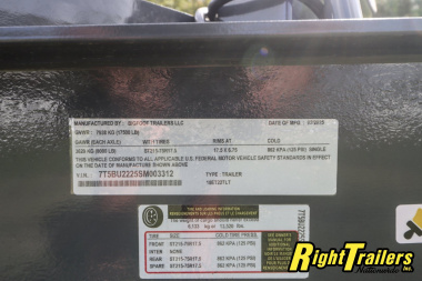 New 2025 7X22 Bigfoot EQUIPMENT TRAILER Tilt Trailer