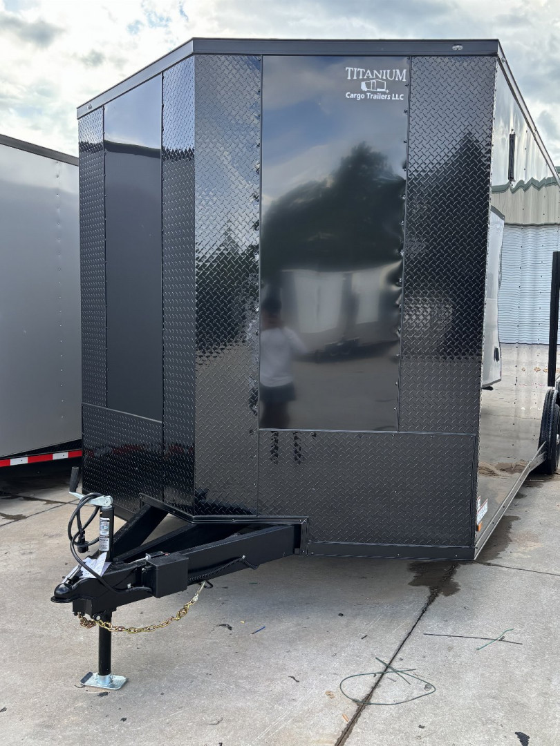 New 2025 Titanium Cargo 8.5x24TA3 Rear WING 7'6" Tall Spread Axle Cargo / Enclosed Trailer