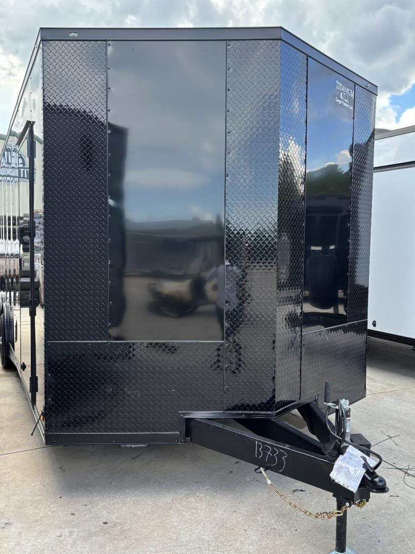 New 2025 Titanium Cargo 8.5x24TA3 Rear WING 7'6" Tall Spread Axle Cargo / Enclosed Trailer