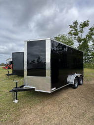 New 2025 J&C Suppliers 7x14TA 7' Tall REAR WING SPOILER Cargo / Enclosed Trailer