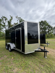 New 2025 J&C Suppliers 7x14TA 7' Tall REAR WING SPOILER Cargo / Enclosed Trailer