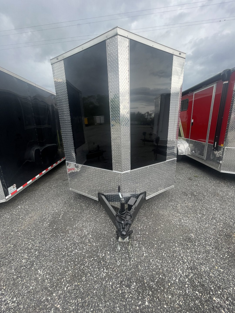 New 2025 Diamond Cargo 7x16TA 7' Tall Concession Window Glass & Screen BBQ Trailer