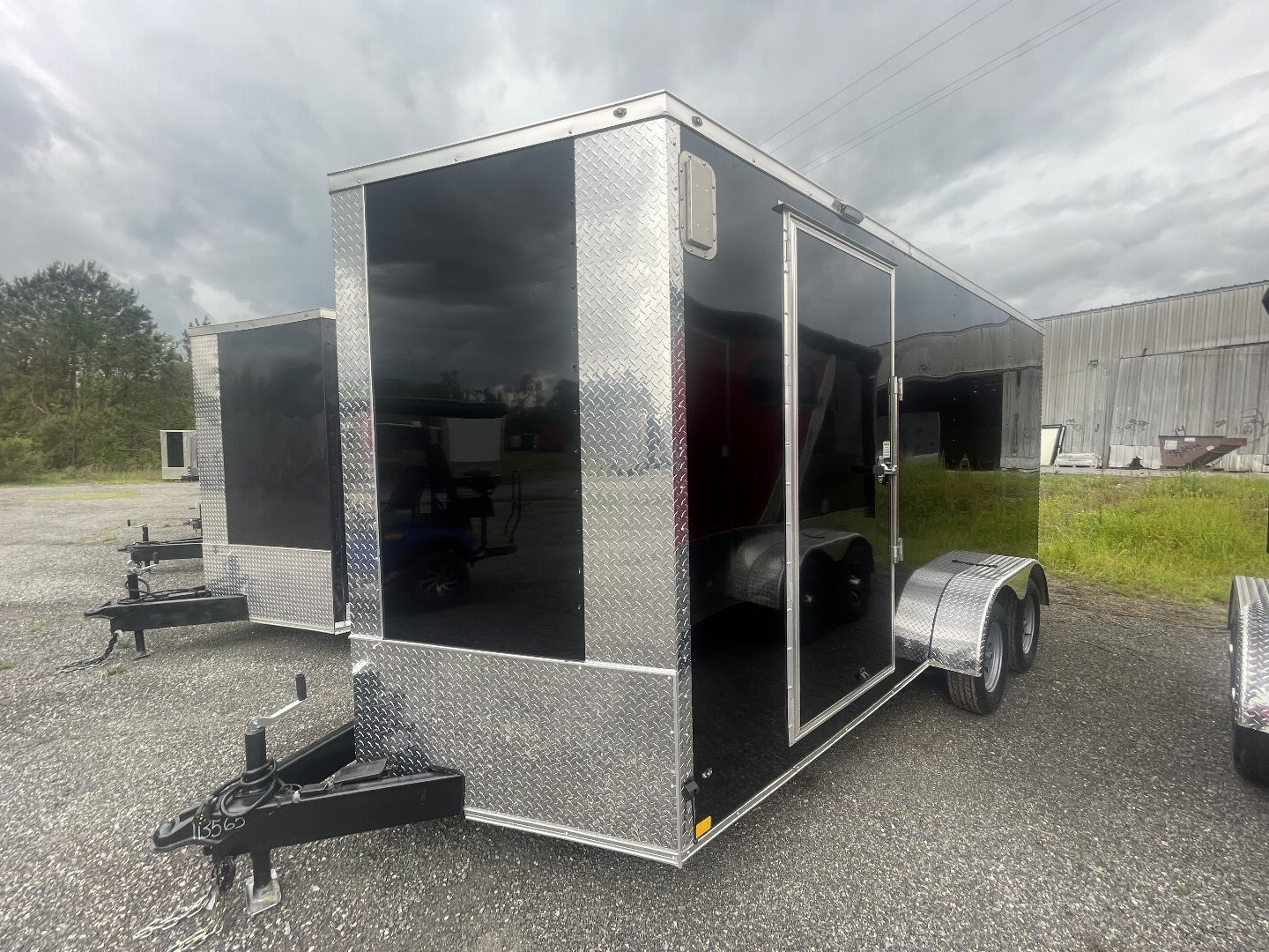New 2025 Diamond Cargo 7x16TA 7' Tall Concession Window Glass & Screen BBQ Trailer