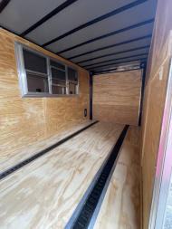 New 2025 Diamond Cargo 7x16TA 7' Tall Concession Window Glass & Screen BBQ Trailer