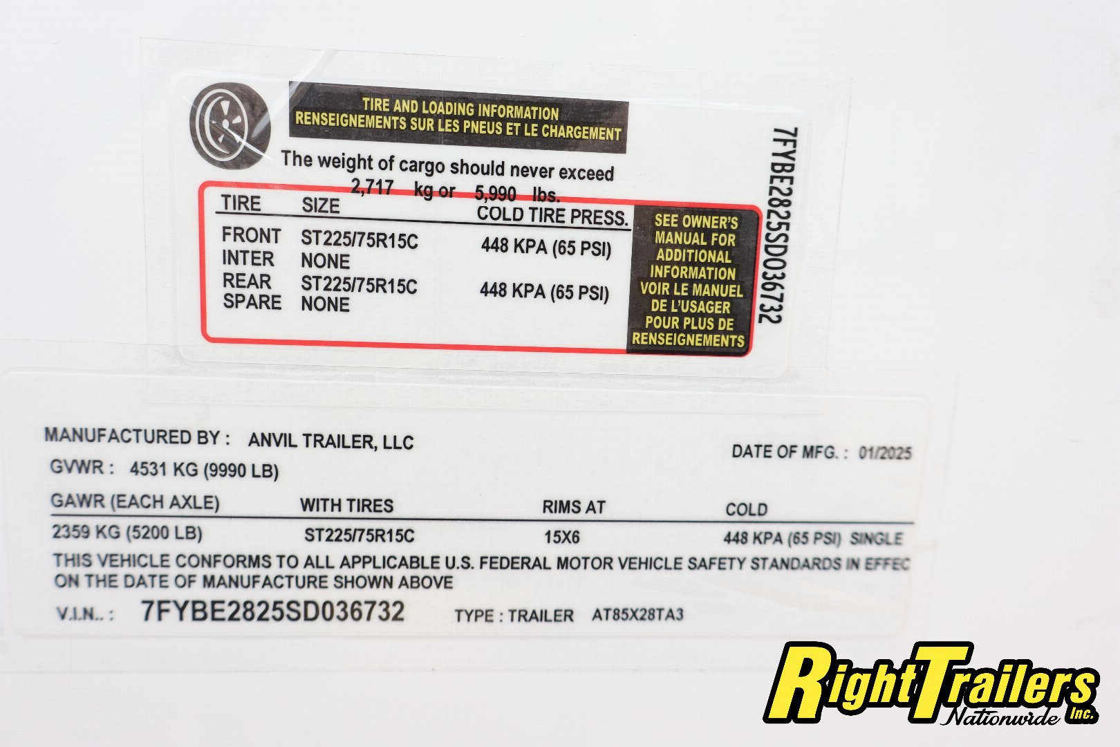 New 2025 8.5X28 Anvil Cargo Trailer