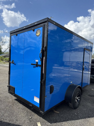 New 2025 J&C Trailers 6x12SA 7' Tall BLACKOUT Cargo / Enclosed Trailer