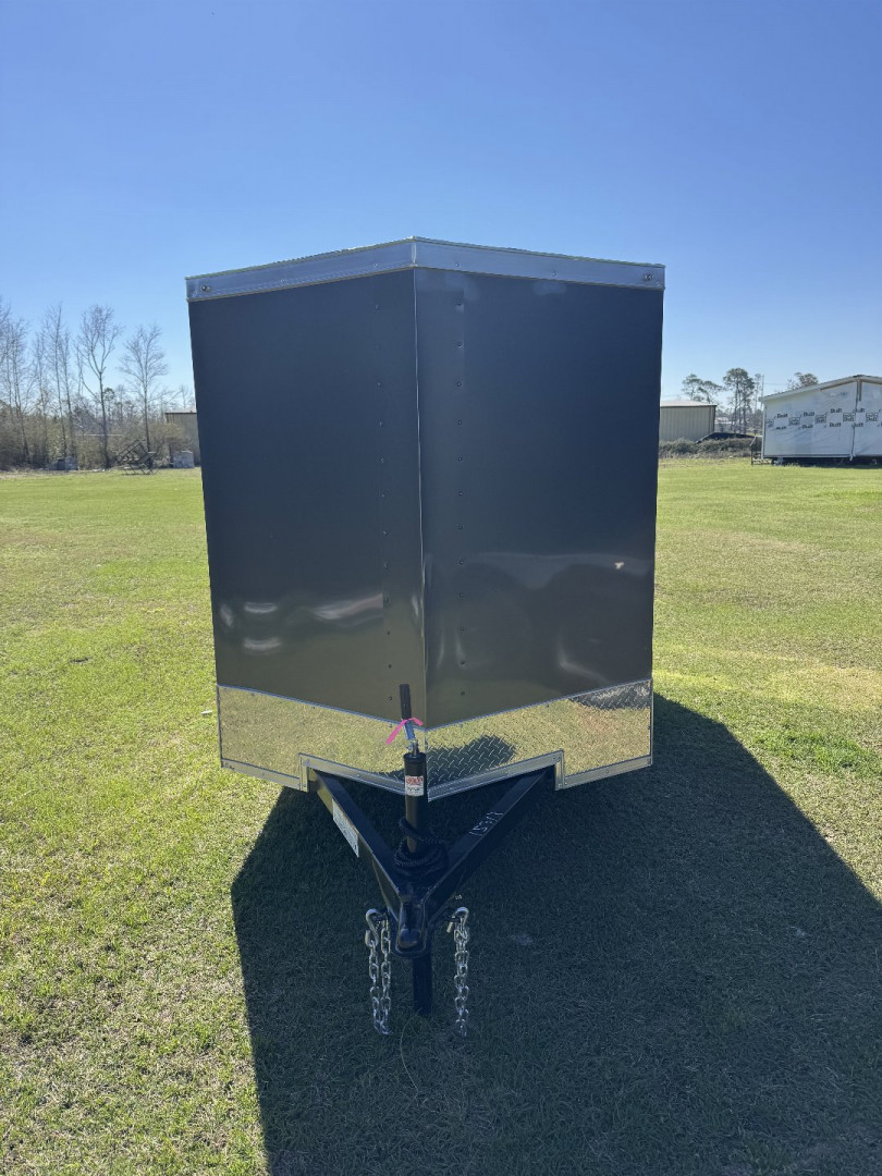 New 2025 NationCraft Trailers 5x10SA Charcoal Grey Cargo / Enclosed Trailer