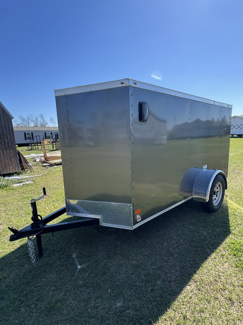 New 2025 NationCraft Trailers 5x10SA Charcoal Grey Cargo / Enclosed Trailer
