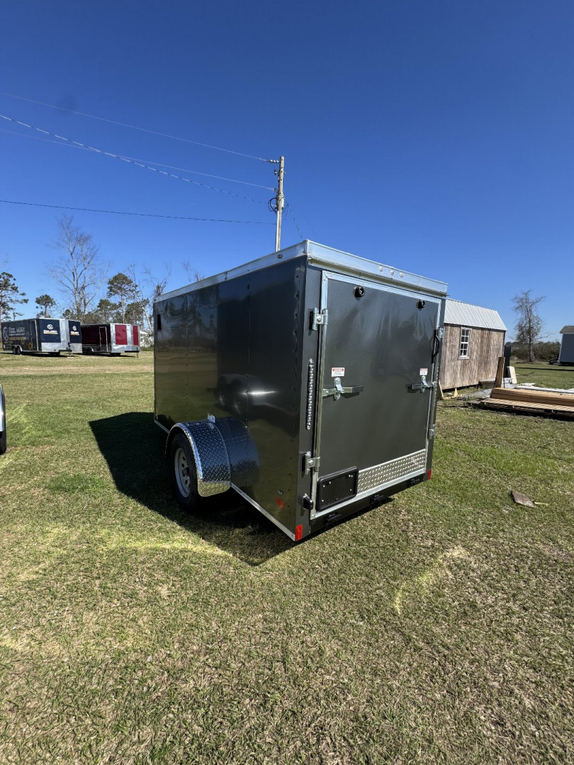 New 2025 NationCraft Trailers 5x10SA Charcoal Grey Cargo / Enclosed Trailer