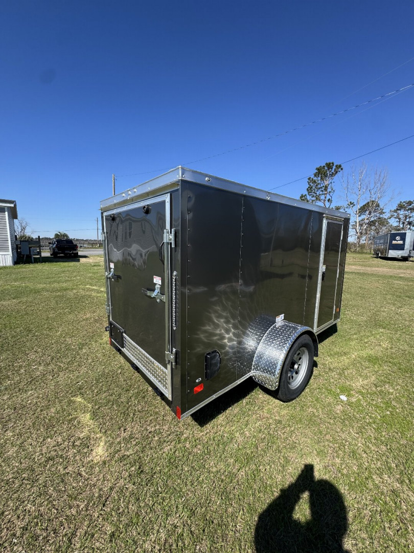 New 2025 NationCraft Trailers 5x10SA Charcoal Grey Cargo / Enclosed Trailer