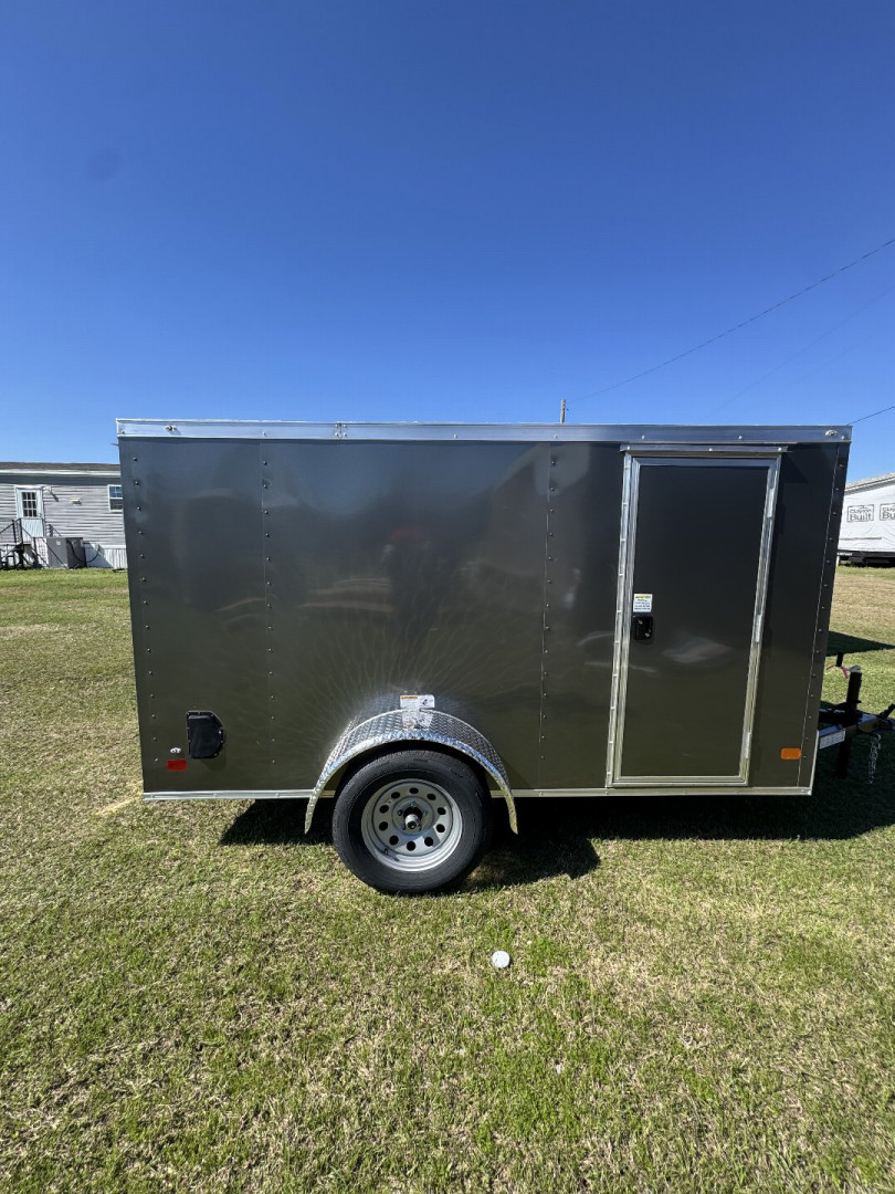 New 2025 NationCraft Trailers 5x10SA Charcoal Grey Cargo / Enclosed Trailer