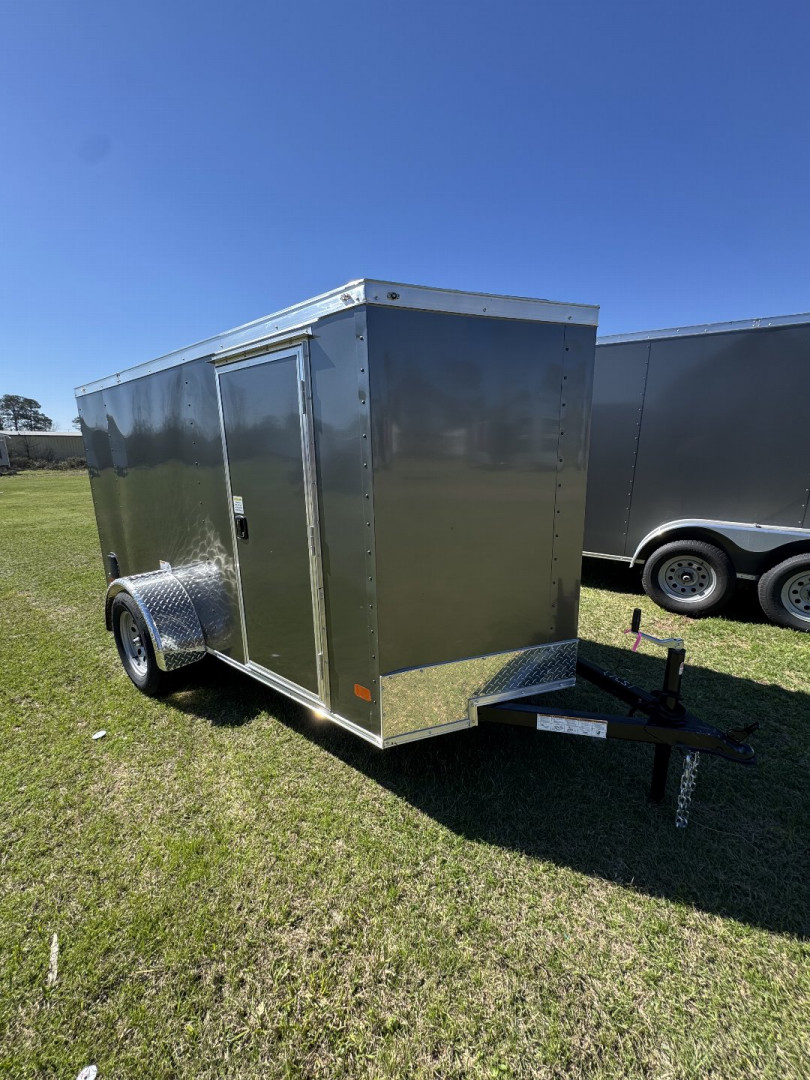 New 2025 NationCraft Trailers 5x10SA Charcoal Grey Cargo / Enclosed Trailer