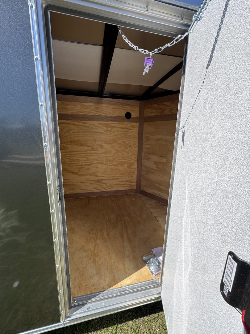 New 2025 NationCraft Trailers 5x10SA Charcoal Grey Cargo / Enclosed Trailer