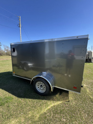 New 2025 NationCraft Trailers 5x10SA Charcoal Grey Cargo / Enclosed Trailer