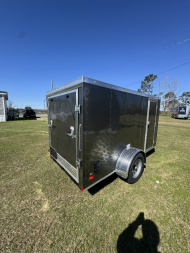 New 2025 NationCraft Trailers 5x10SA Charcoal Grey Cargo / Enclosed Trailer