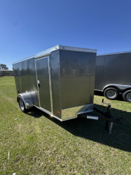 New 2025 NationCraft Trailers 5x10SA Charcoal Grey Cargo / Enclosed Trailer