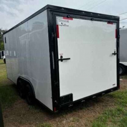 New 2025 Titanium Cargo 8.5x16TA Cargo / Enclosed Trailer WHITE BLACKOUT