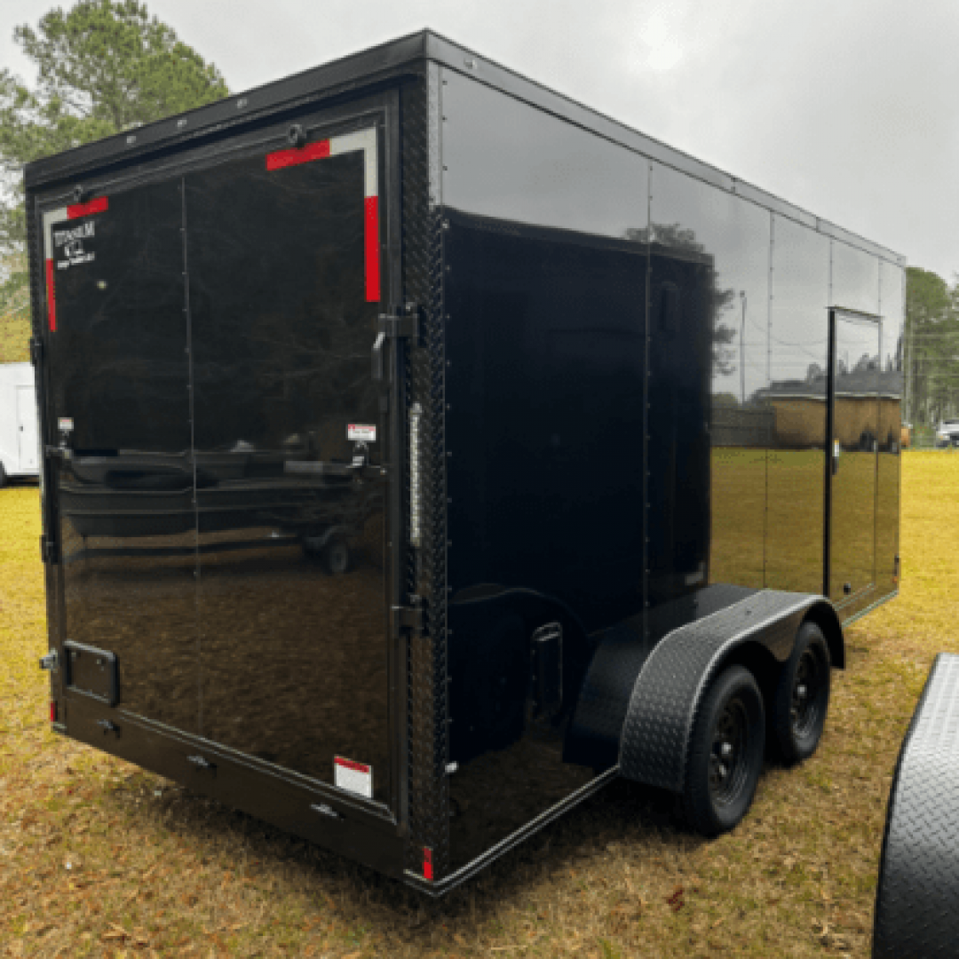 New 2025 Titanium Cargo 7x16TA Cargo / Enclosed Trailer BLACK BLACKOUT