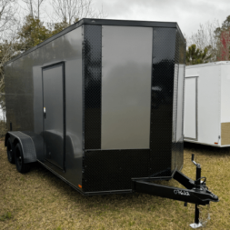 New 2025 Titanium Cargo 7x16TA Cargo / Enclosed Trailer CHARCOAL GREY BLACKOUT
