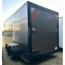 New 2025 Titanium Cargo 7x16TA Cargo / Enclosed Trailer CHARCOAL GREY BLACKOUT