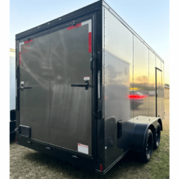 New 2025 Titanium Cargo 7x16TA Cargo / Enclosed Trailer CHARCOAL GREY BLACKOUT