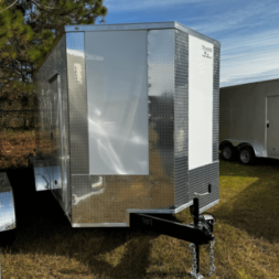 New 2025 Titanium Cargo 7x16TA Cargo / Enclosed Trailer WHITE
