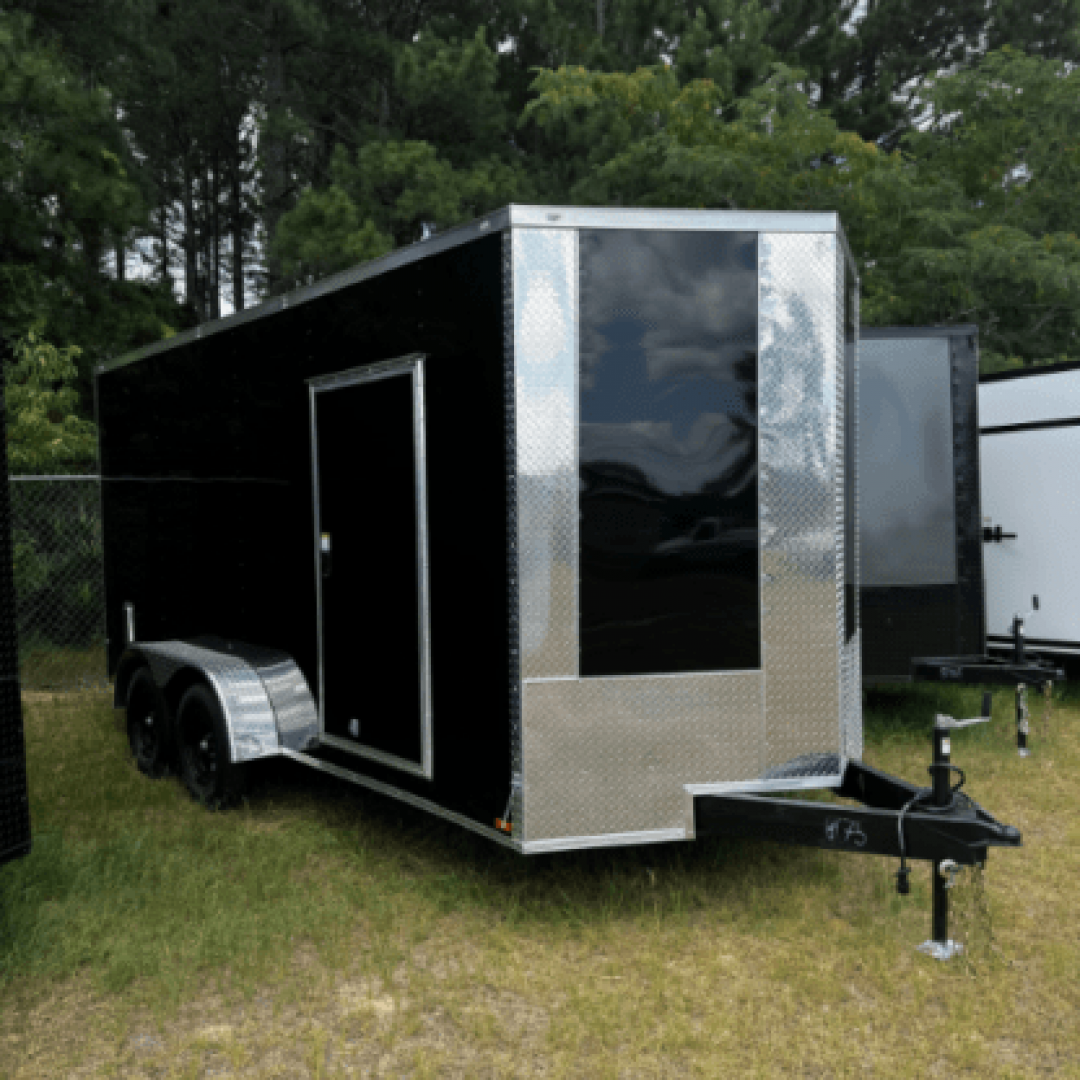 New 2025 Titanium Cargo 7x16TA Cargo / Enclosed Trailer BLACK