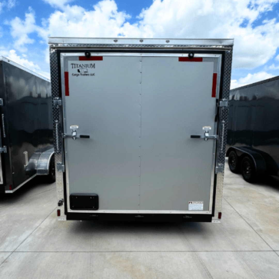 New 2025 Titanium Cargo 7x14TA Cargo / Enclosed Trailer SILVER FROST