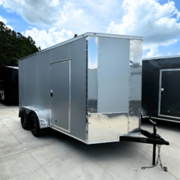 New 2025 Titanium Cargo 7x14TA Cargo / Enclosed Trailer SILVER FROST