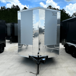 New 2025 Titanium Cargo 7x14TA Cargo / Enclosed Trailer SILVER FROST