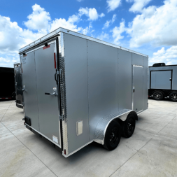 New 2025 Titanium Cargo 7x14TA Cargo / Enclosed Trailer SILVER FROST