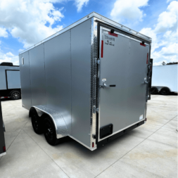 New 2025 Titanium Cargo 7x14TA Cargo / Enclosed Trailer SILVER FROST
