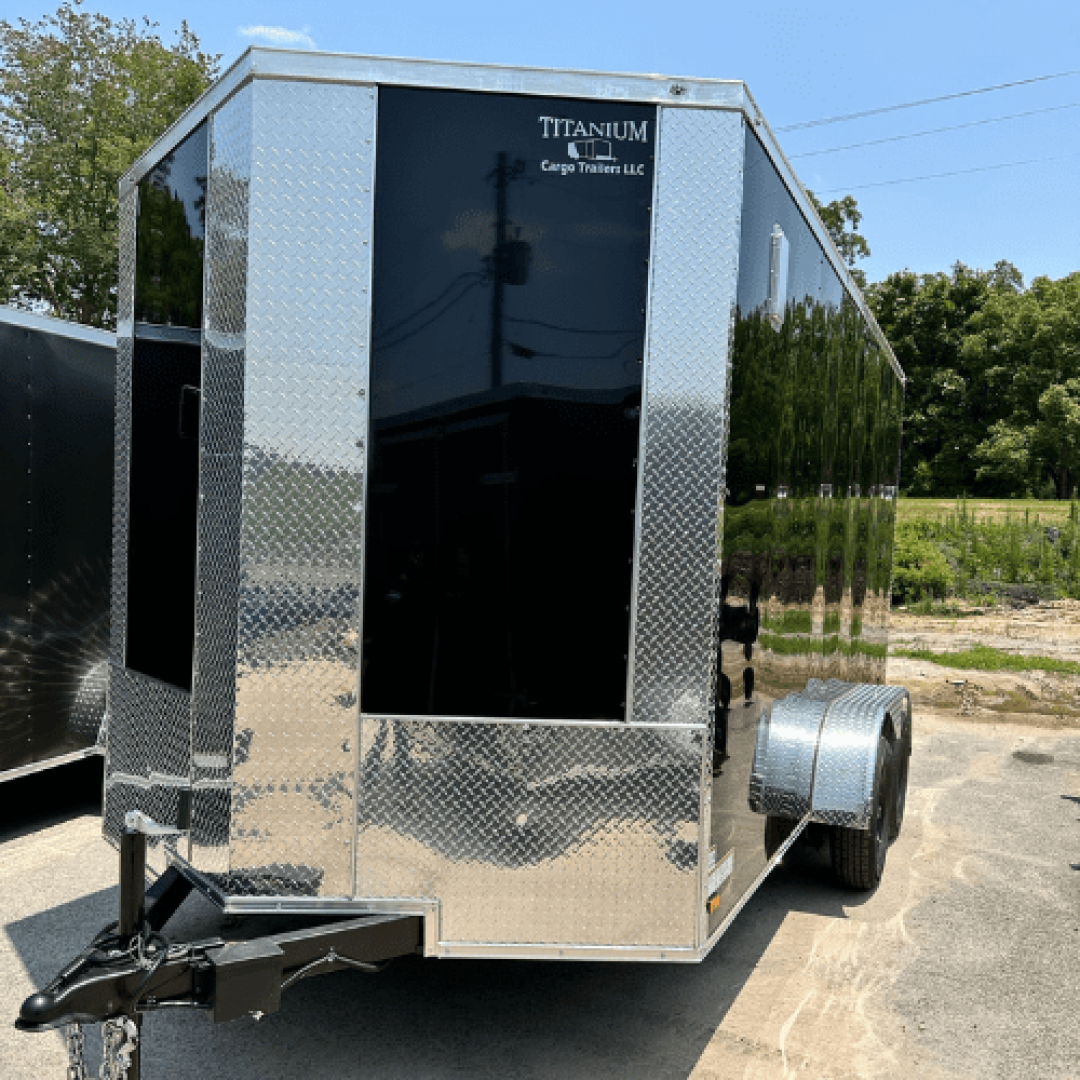 New 2025 Titanium Cargo 7x14TA Cargo / Enclosed Trailer BLACK