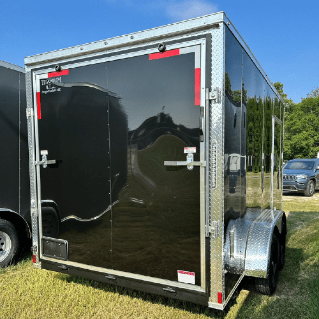 New 2025 Titanium Cargo 7x14TA Cargo / Enclosed Trailer BLACK