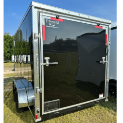 New 2025 Titanium Cargo 7x14TA Cargo / Enclosed Trailer BLACK