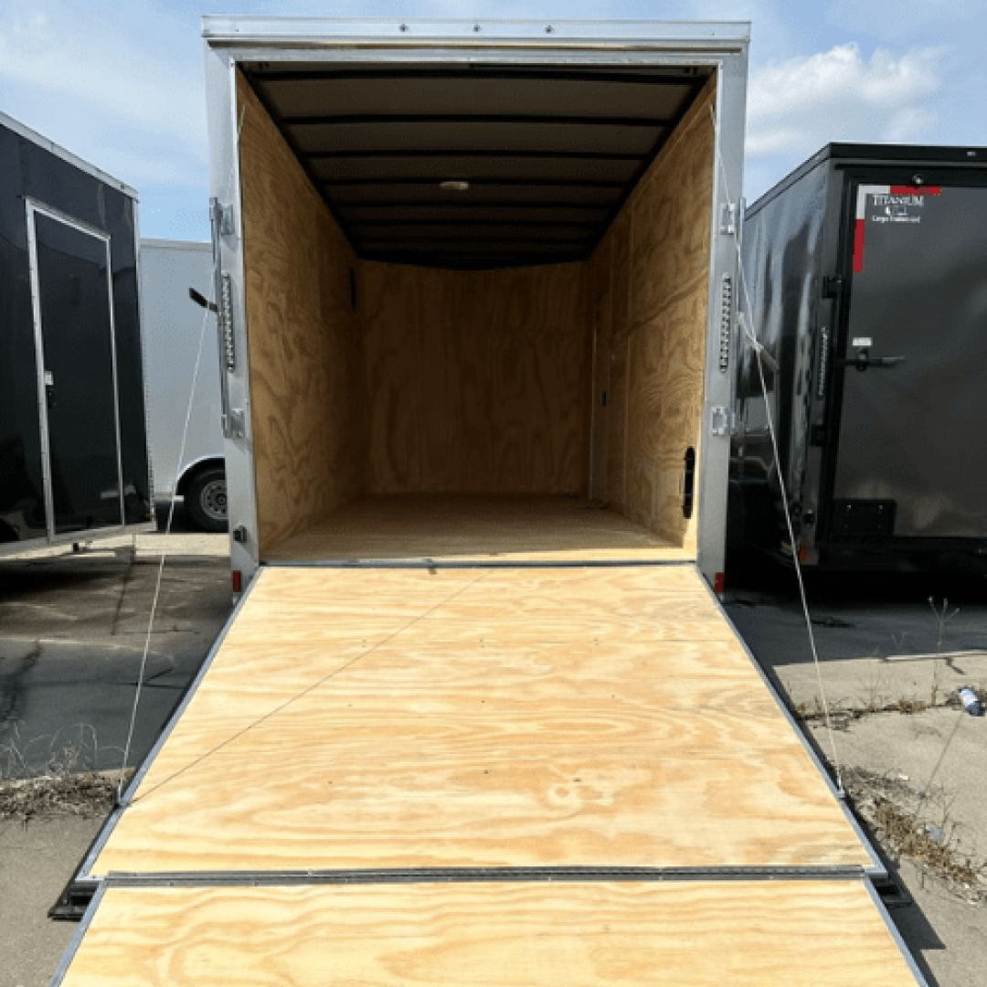 New 2025 Titanium Cargo 7x14TA Cargo / Enclosed Trailer WHITE