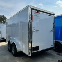 New 2025 Titanium Cargo 7x14TA Cargo / Enclosed Trailer WHITE