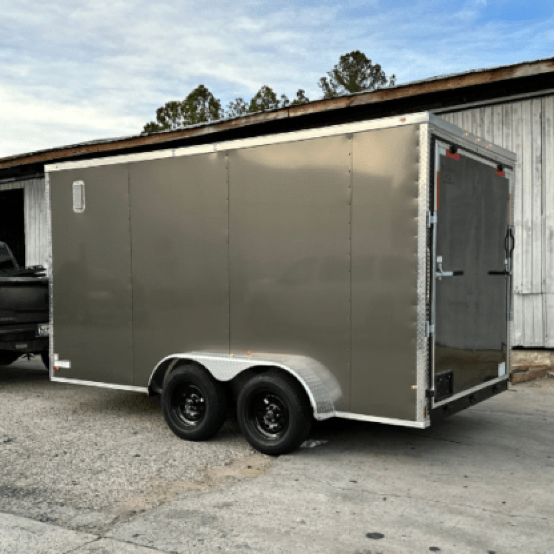 New 2025 Titanium Cargo 7x14TA Cargo / Enclosed Trailer CHARCOAL GREY