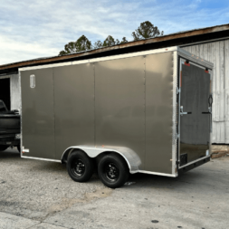 New 2025 Titanium Cargo 7x14TA Cargo / Enclosed Trailer CHARCOAL GREY