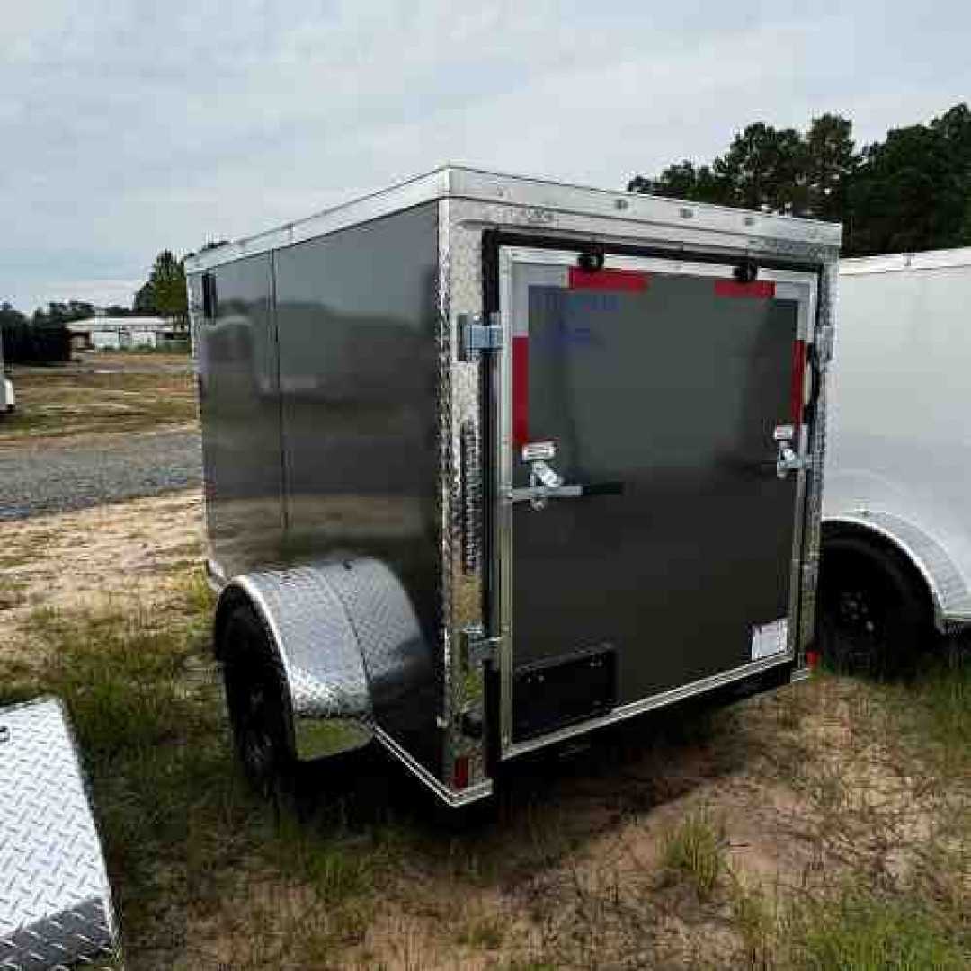 New 2025 Titanium Cargo 5x8SA Cargo / Enclosed Trailer CHARCOAL GREY
