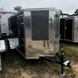 New 2025 Titanium Cargo 5x8SA Cargo / Enclosed Trailer CHARCOAL GREY