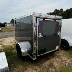 New 2025 Titanium Cargo 5x8SA Cargo / Enclosed Trailer CHARCOAL GREY