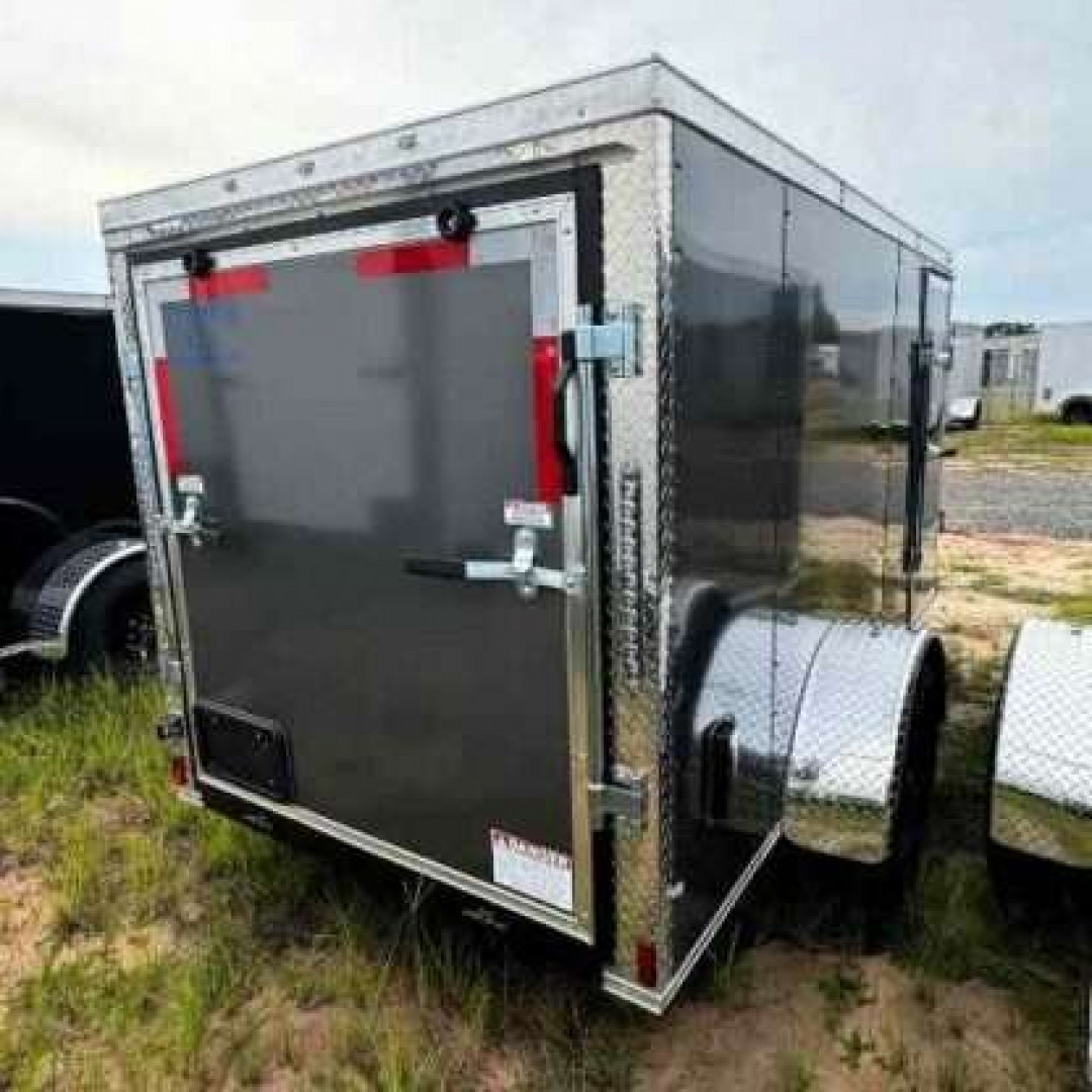 New 2025 Titanium Cargo 5x10SA Cargo / Enclosed Trailer CHARCOAL GREY