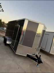 New 2025 Titanium Cargo 7x16TA Cargo / Enclosed Trailer CHARCOAL GREY