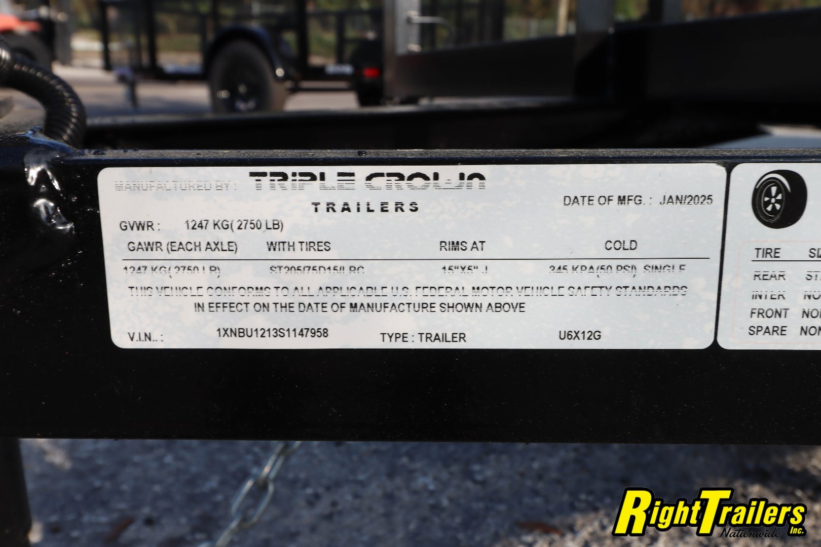 New 6X12 Triple Crown Utility Trailer