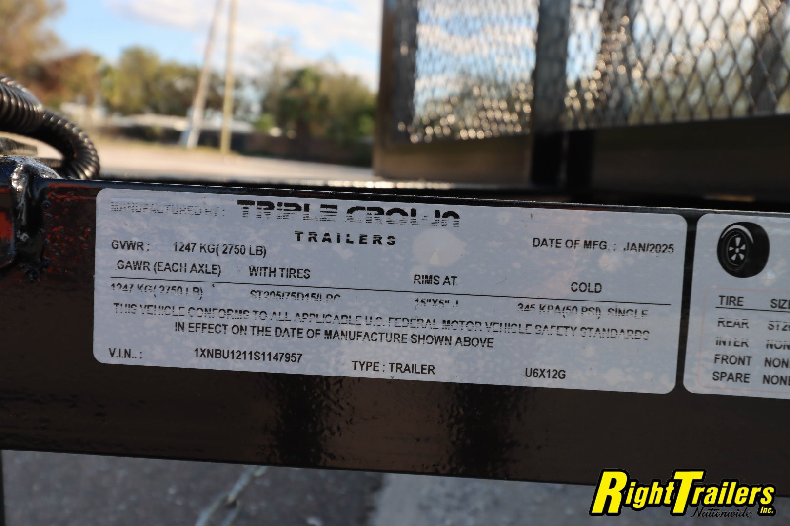 New 6X12 Triple Crown Utility Trailer