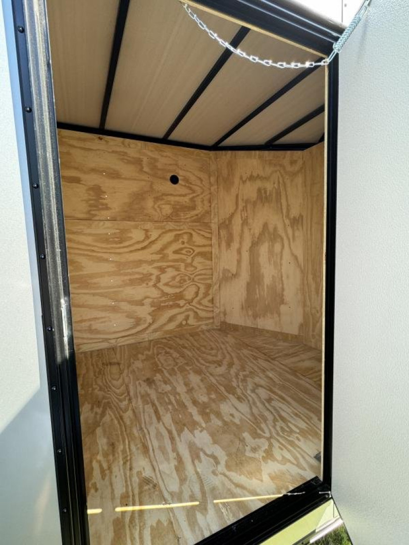 New 2025 Titanium 7x16TA 7' POLYCOR BLACKOUT Cargo / Enclosed Trailer SILVER FROST BLACKOUT