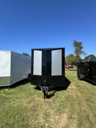 New 2025 Titanium 7x16TA 7' POLYCOR BLACKOUT Cargo / Enclosed Trailer SILVER FROST BLACKOUT