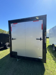 New 2025 Titanium 7x16TA 7' POLYCOR BLACKOUT Cargo / Enclosed Trailer SILVER FROST BLACKOUT